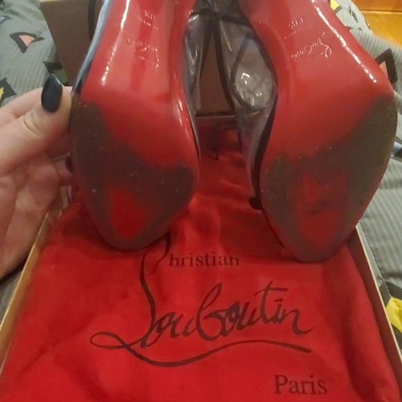 Christian Louboutin Aqua Ronda Patent Sandals 39.5 - Picture 4 of 4